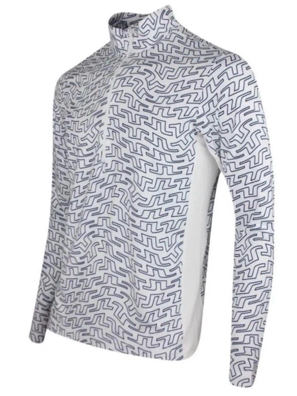 J. Lindeberg Luke Half Zip Mid Layer Mens S White Golf Outline AO35 Pullover